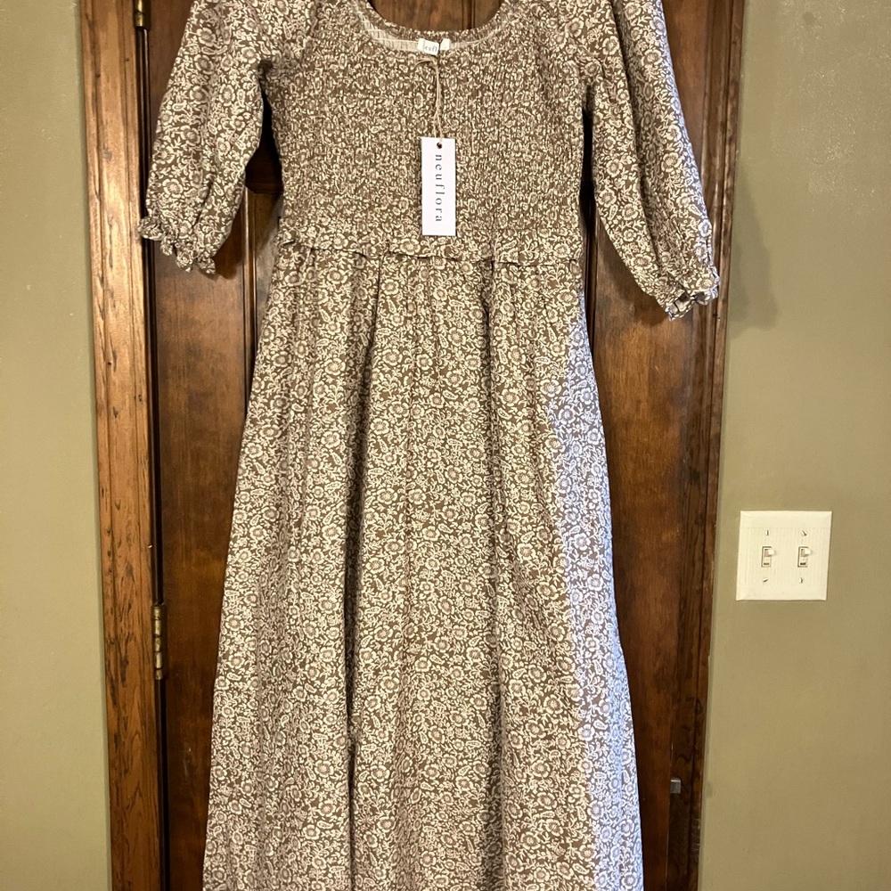 NWT Neuflora capetown brown floral dress - Picture 6 of 9